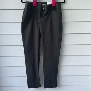 NWT LOFT Outlet Curvy Skinny Ankle Dark Grey Dress Pants